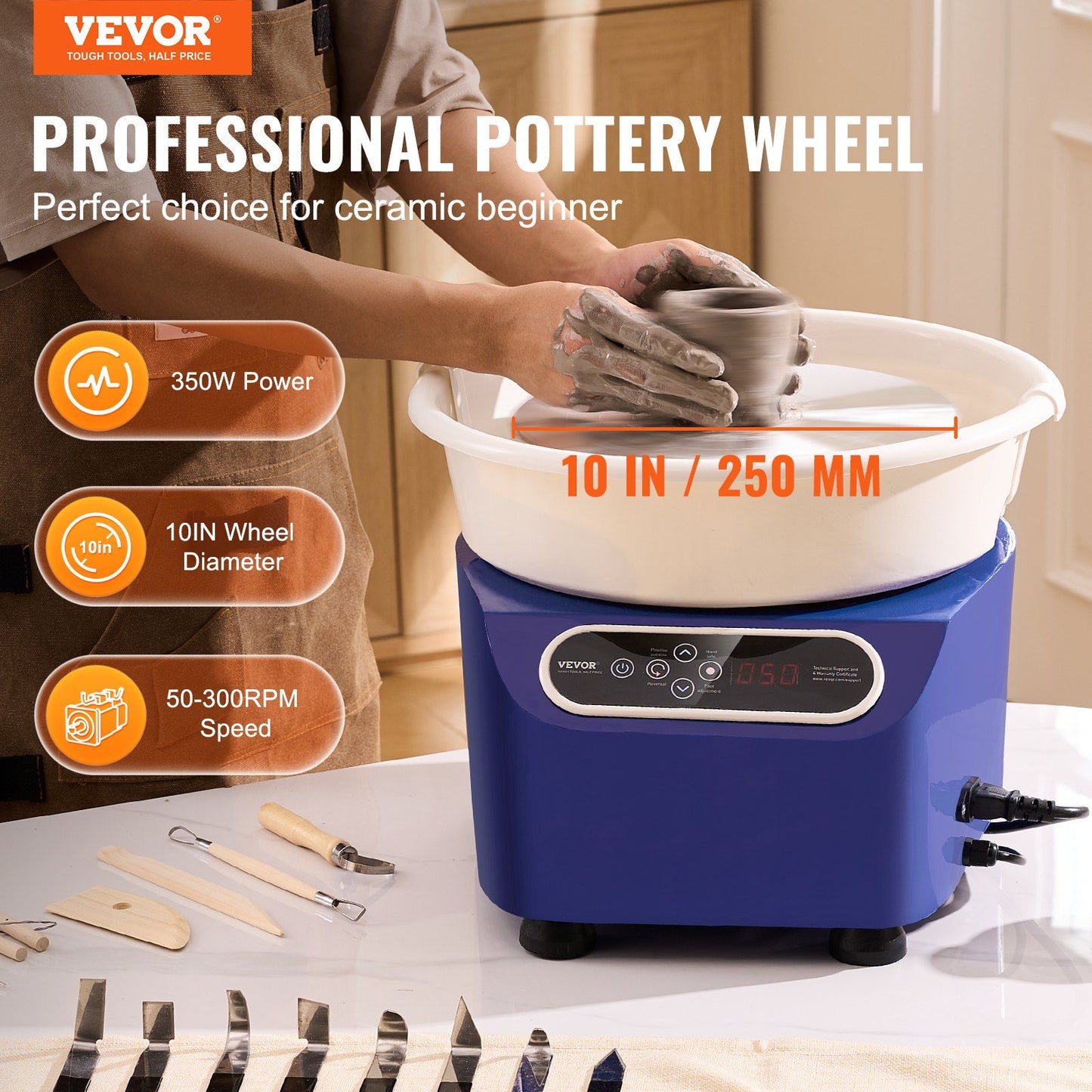 Pottery Wheel, 10 inch Pottery Machine with Direct-Drive Motor
