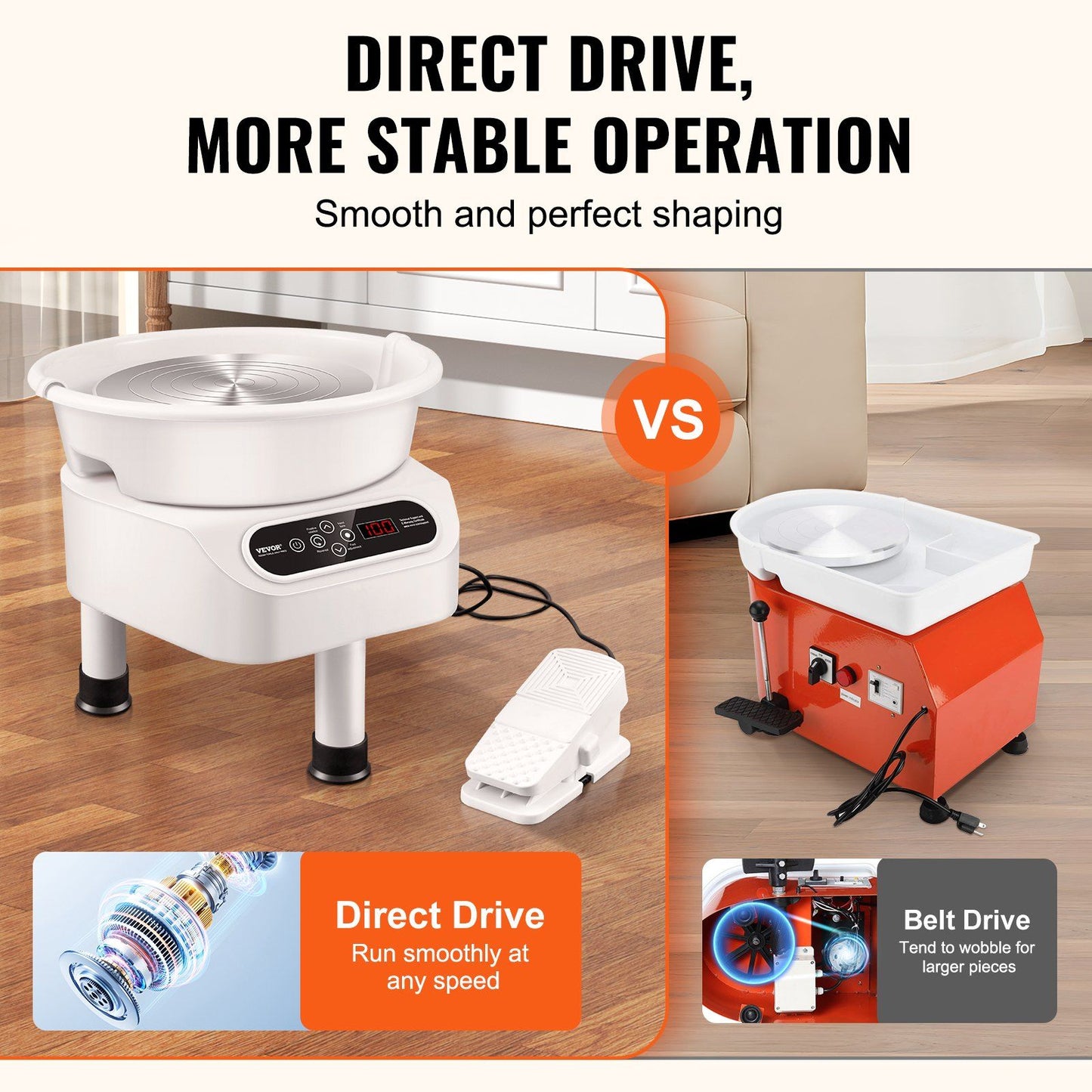 Professional Pottery Wheel Machine β Smooth, Quiet Precise Control