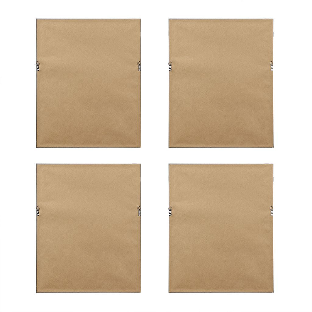 4-piece Botanical Illustration Framed Canvas Wall Art Set