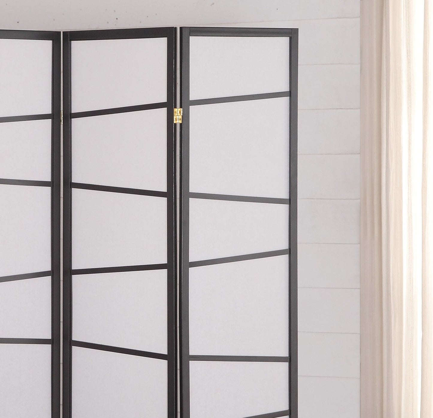 3-Panel Screen Room Divider, Black