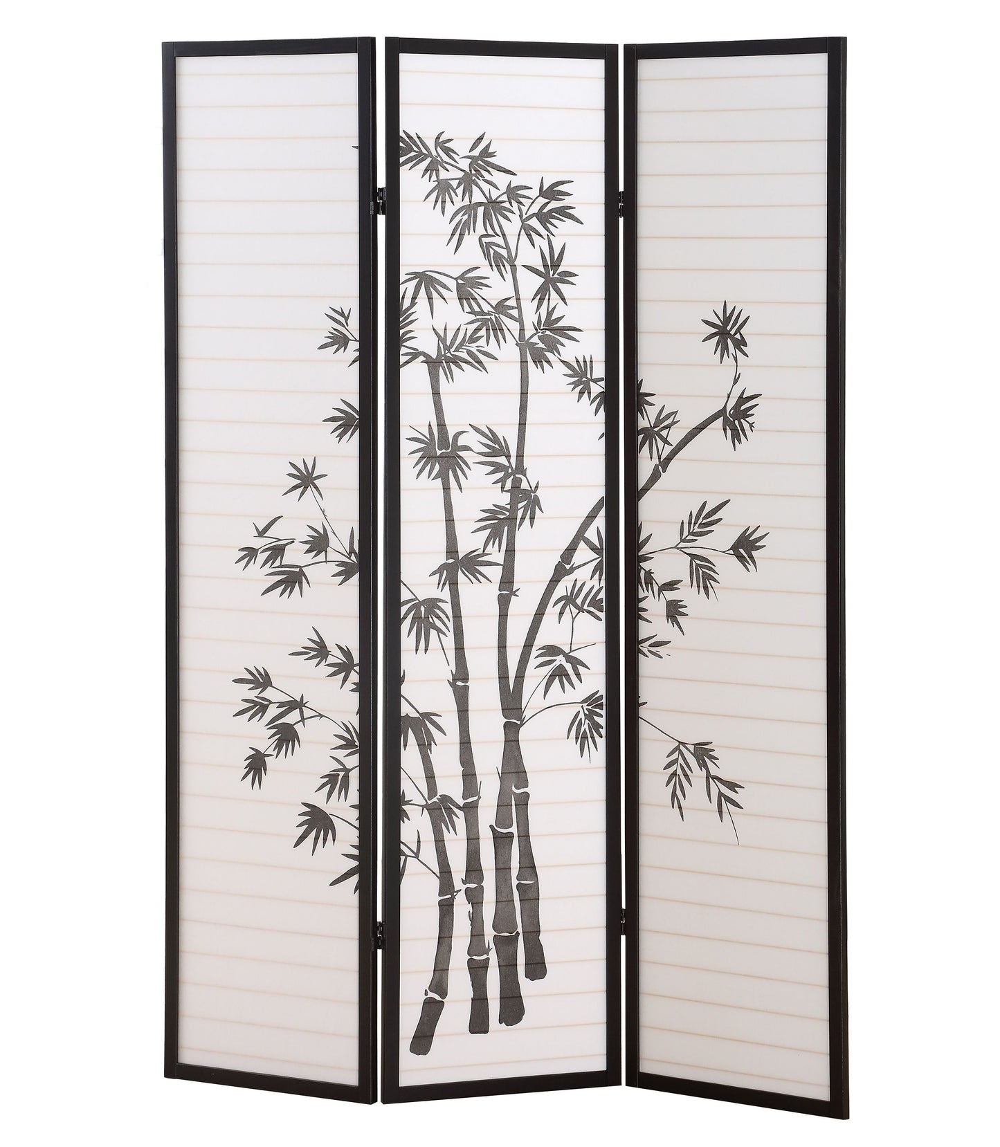 Roundhill 3-Panel Oriental Shoji Screen/Room Divider, Black