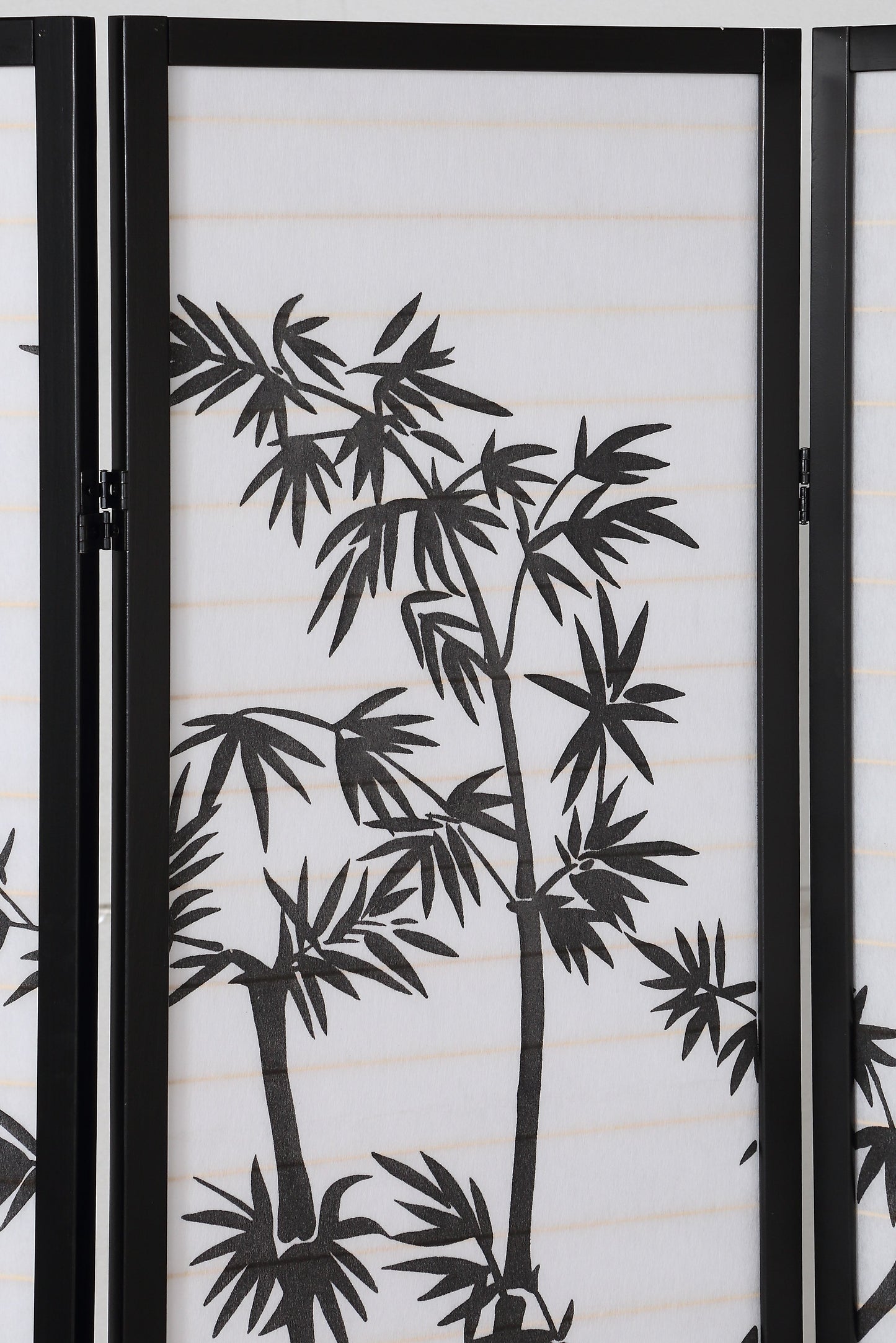Roundhill 3-Panel Oriental Shoji Screen/Room Divider, Black