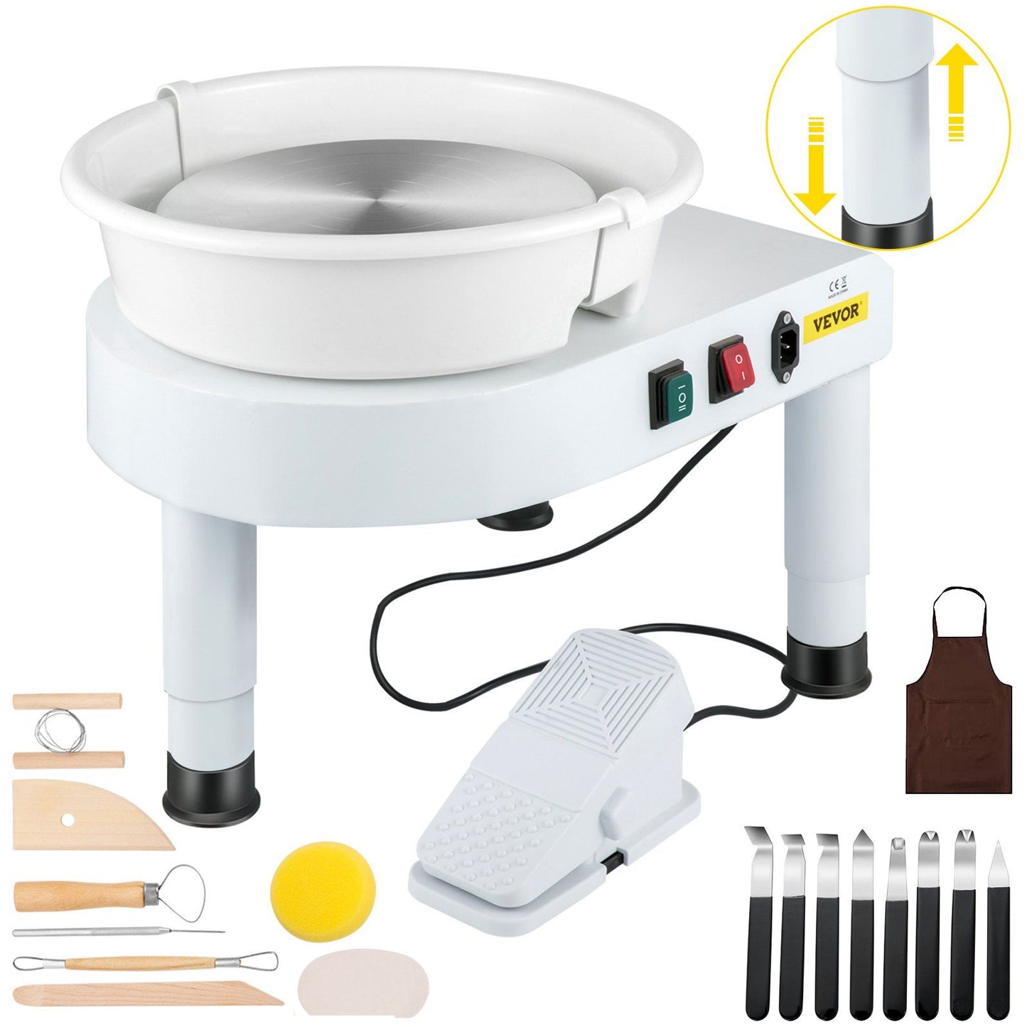 Pottery Wheel, 14in Ceramic Wheel Forming Machine