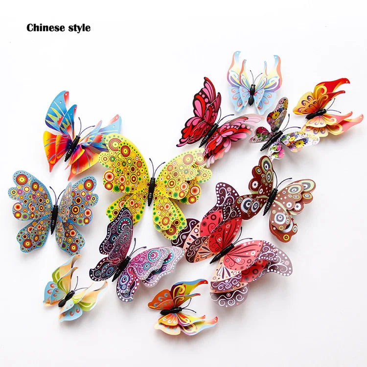 12 Pc set 3D Butterfly Wall Stickers