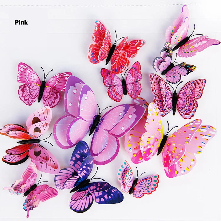 12 Pc set 3D Butterfly Wall Stickers