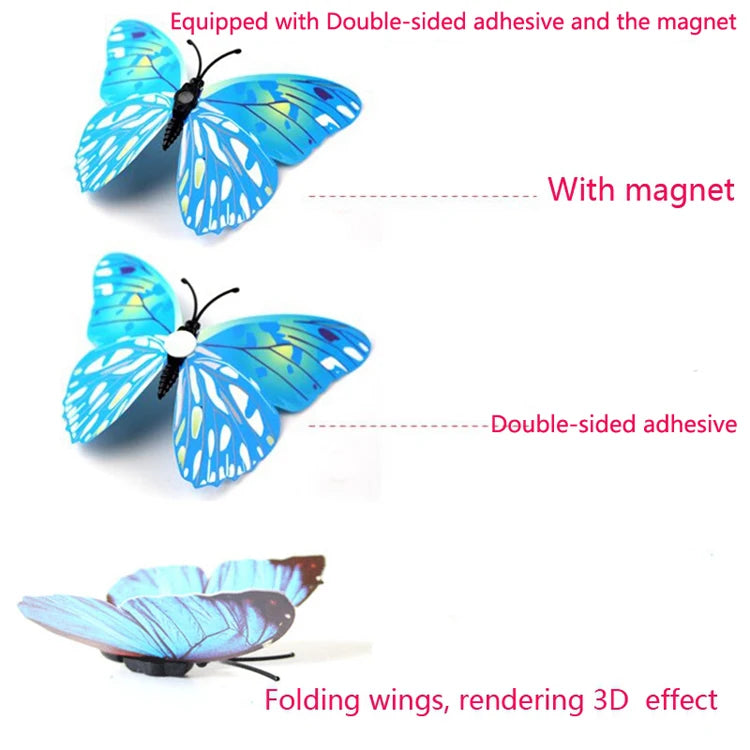 12 Pc set 3D Butterfly Wall Stickers