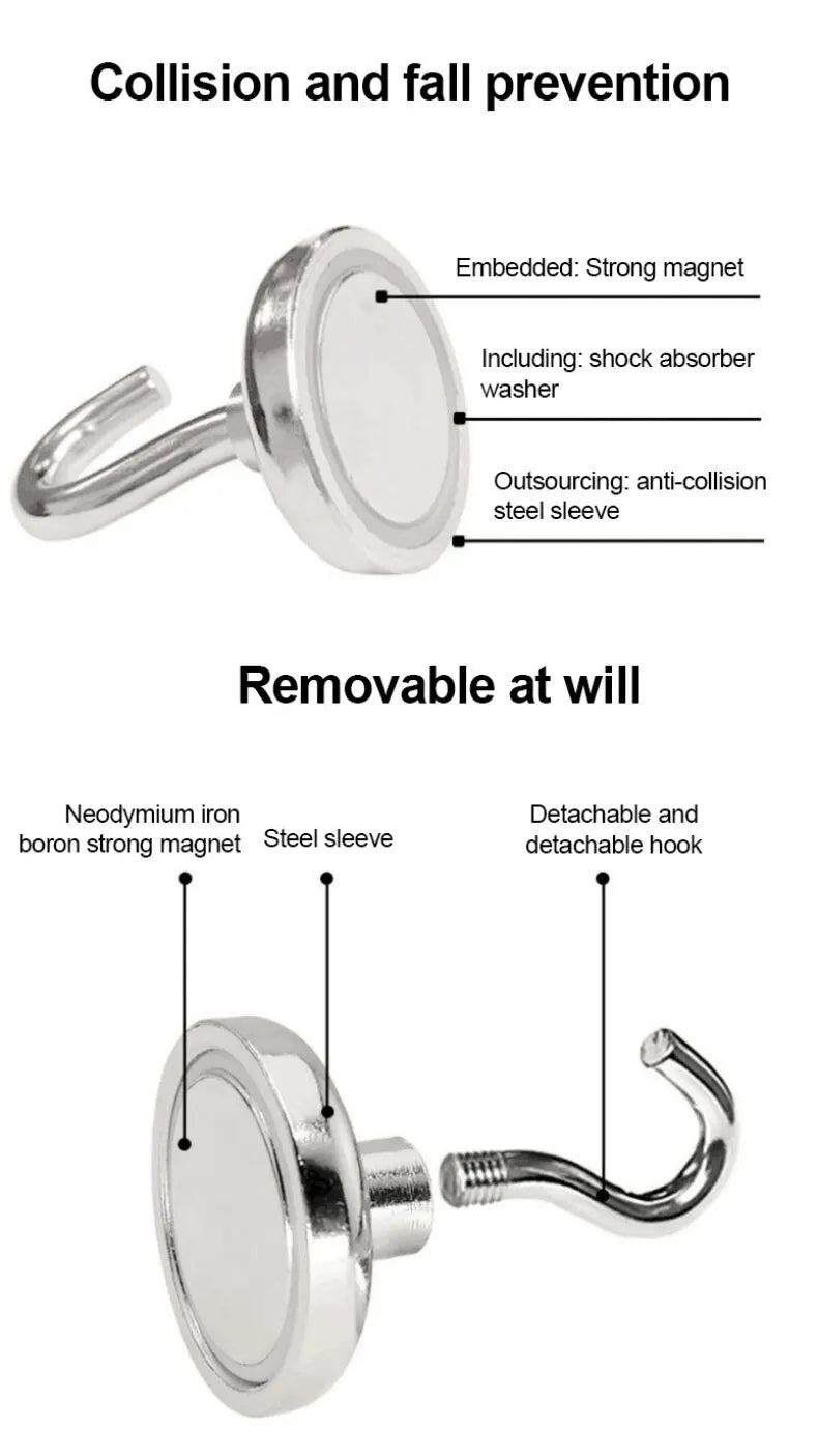 Strong Magnetic Multi-Purpose Storage Hooks