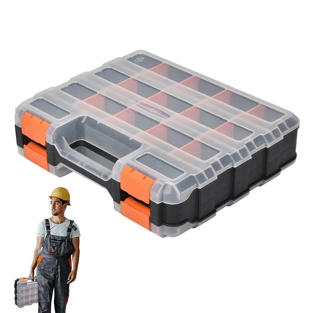 Double-sided Parts Organizer with 34-Compartments