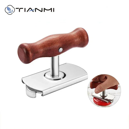 Can Opener with Wooden Handle