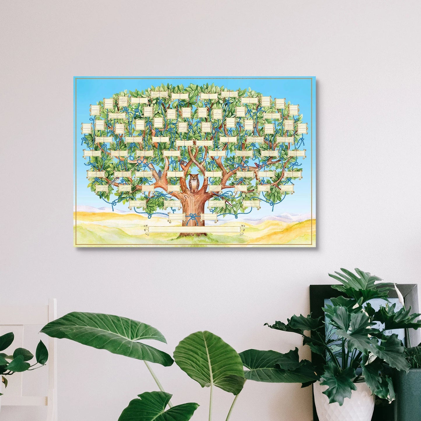 Family Tree Charts DIY Canvas