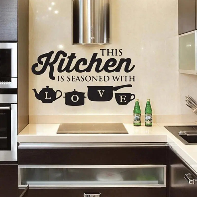 THIS KITCHEN IS SEASONED WITH LOVE Quotes Wall Stickers