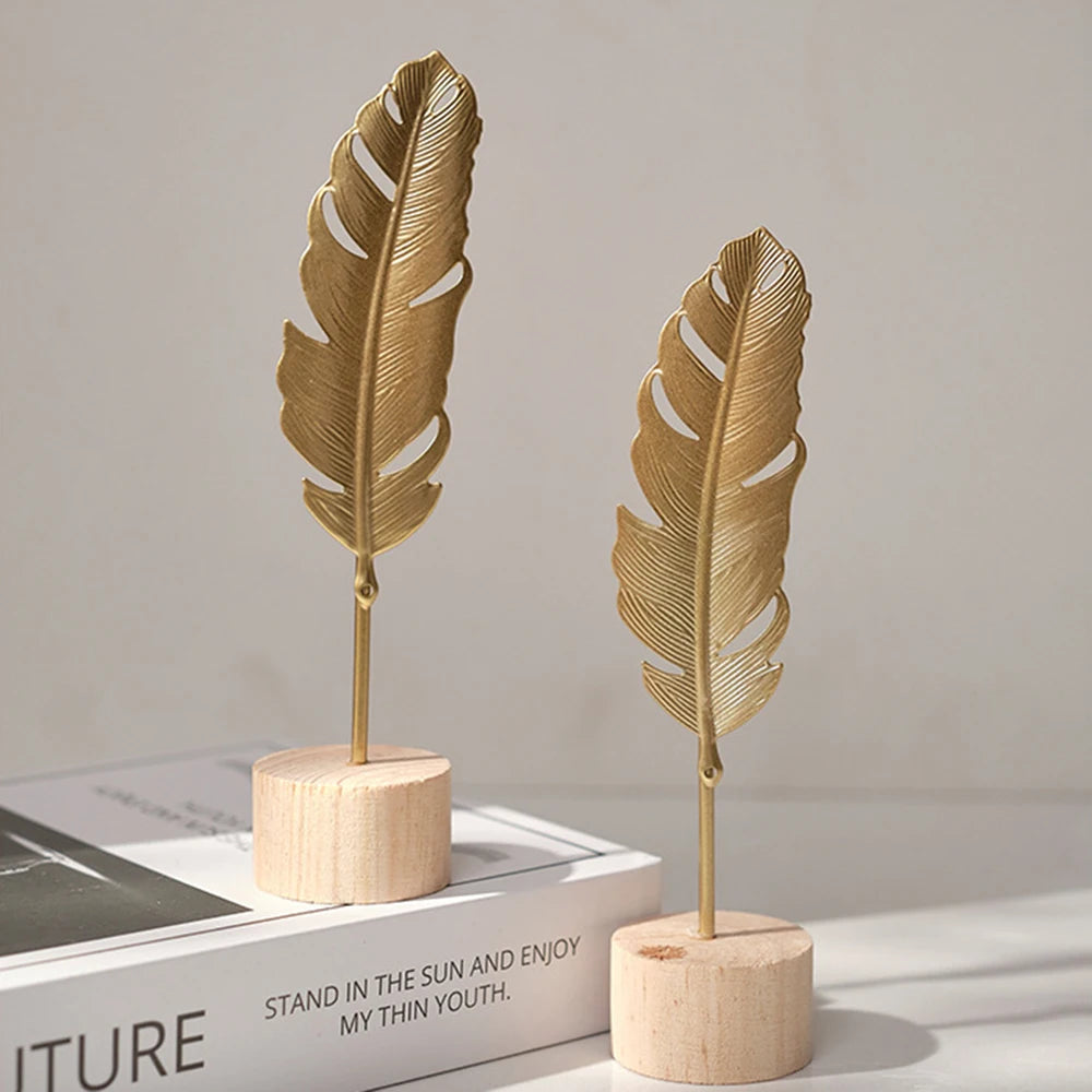 Nordic Gold Ginkgo Leaf Sculpture