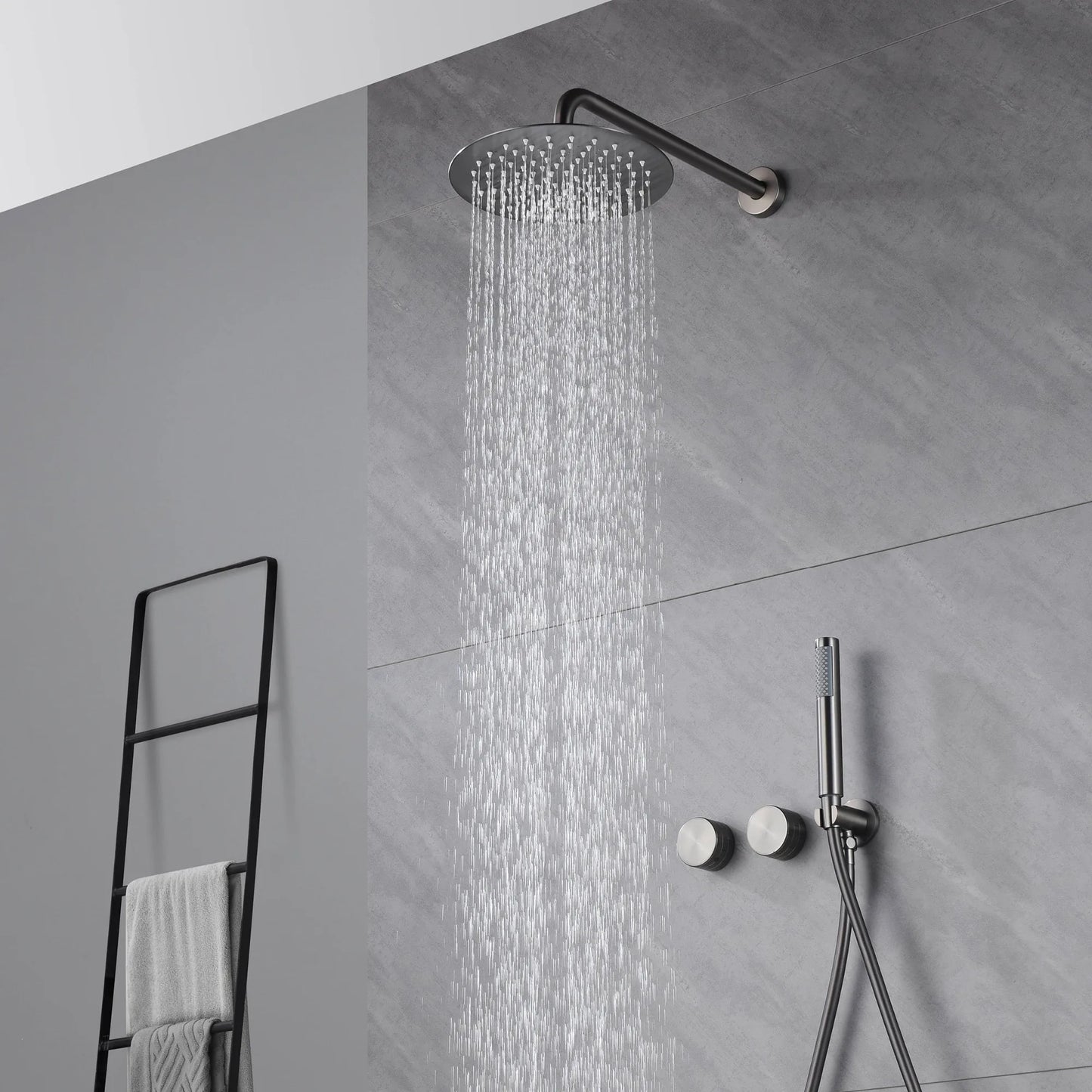 Luxury brass bathroom shower system