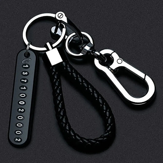 Pendant Keychain with Mobile Phone Number Plate for Anti-loss