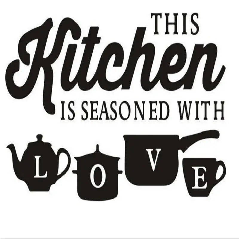 THIS KITCHEN IS SEASONED WITH LOVE Quotes Wall Stickers