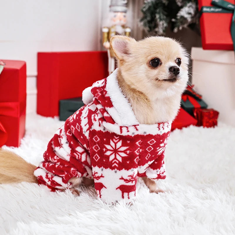 Winter Dog Jumpsuit Pet Pajamas