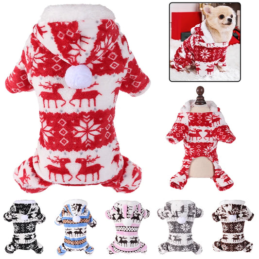 Winter Dog Jumpsuit Pet Pajamas