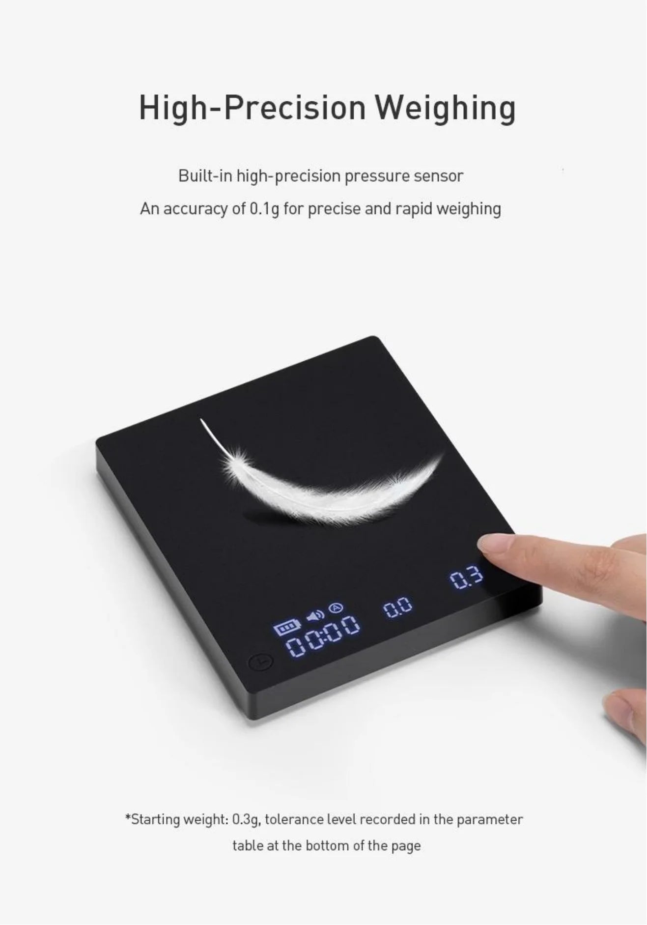 Black Mirror Mini New Espresso Coffee Scale