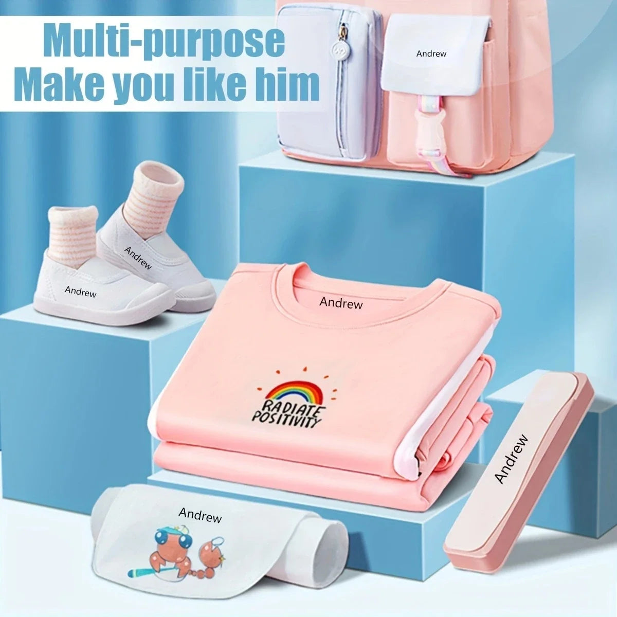 Customized children's personalized inkpad stamp