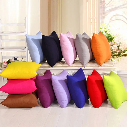 Candy Color Throw Pillow Cover