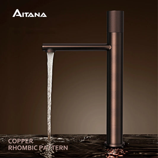 Brass black bathroom basin faucet