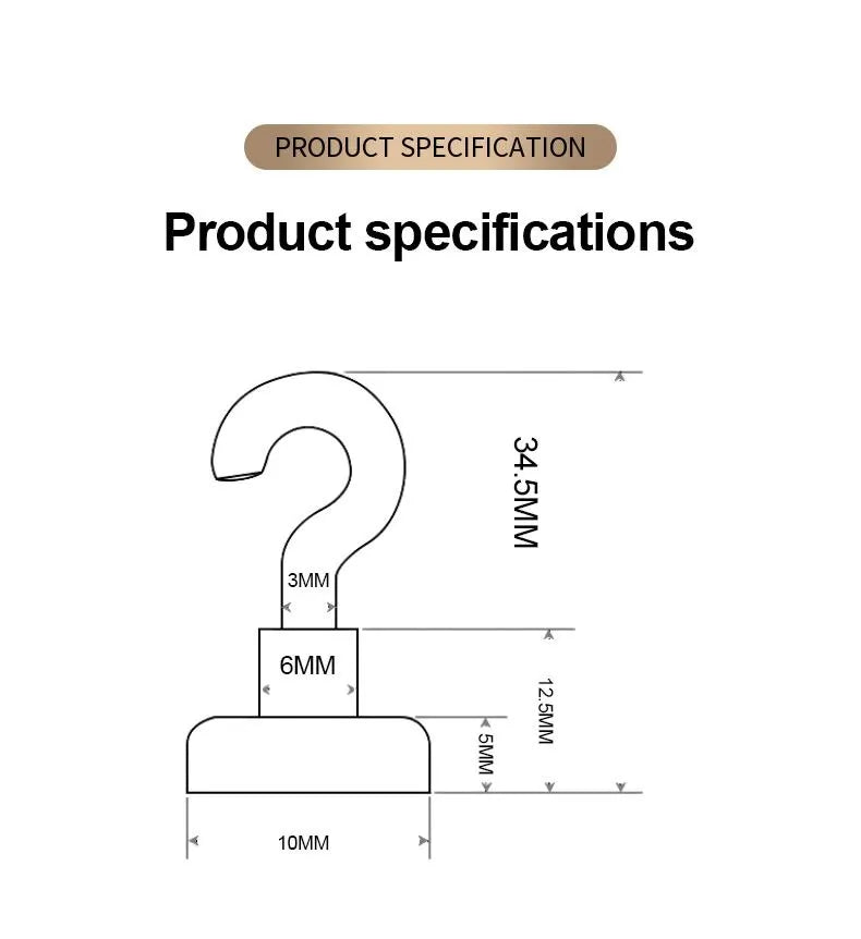 Strong Magnetic Multi-Purpose Storage Hooks