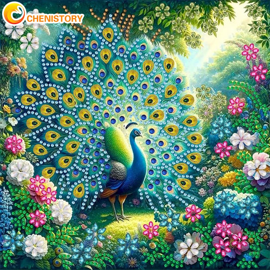 5D DIY Diamond Painting Animal Kit - Gorgeous Peacock