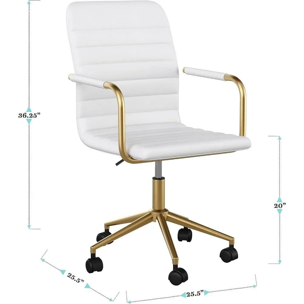 Office chair with swivel armrests