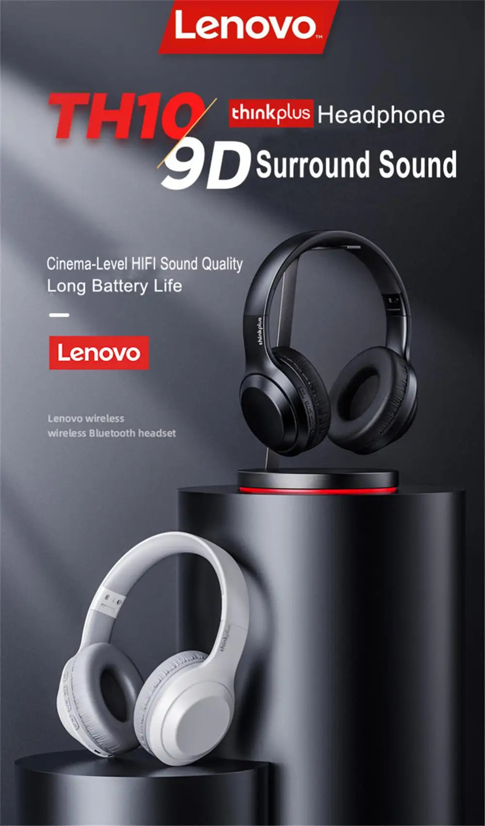 Lenovo TH10 Wireless Bluetooth Headphones