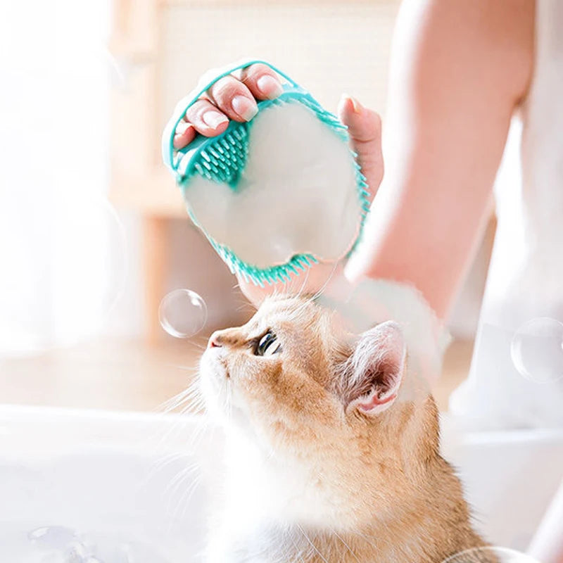 Pet Bathing Brush, add shampoo