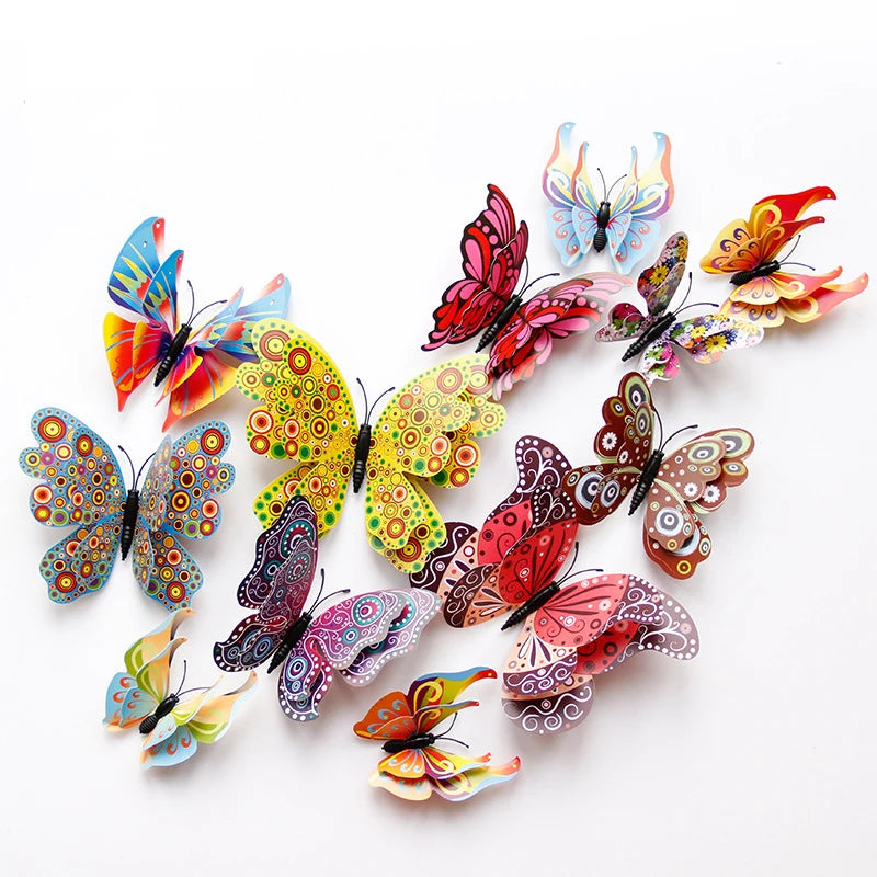 12 Pc set 3D Butterfly Wall Stickers