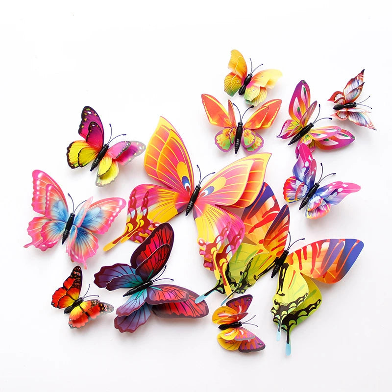 12 Pc set 3D Butterfly Wall Stickers