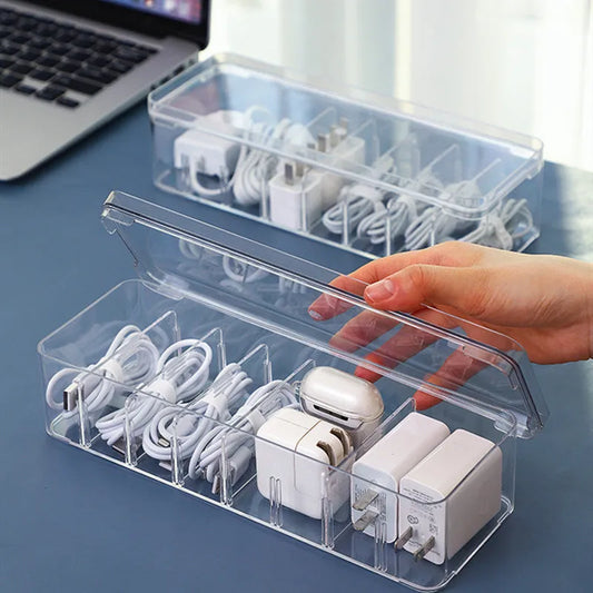 See-Through Charger Cable Organizer Box