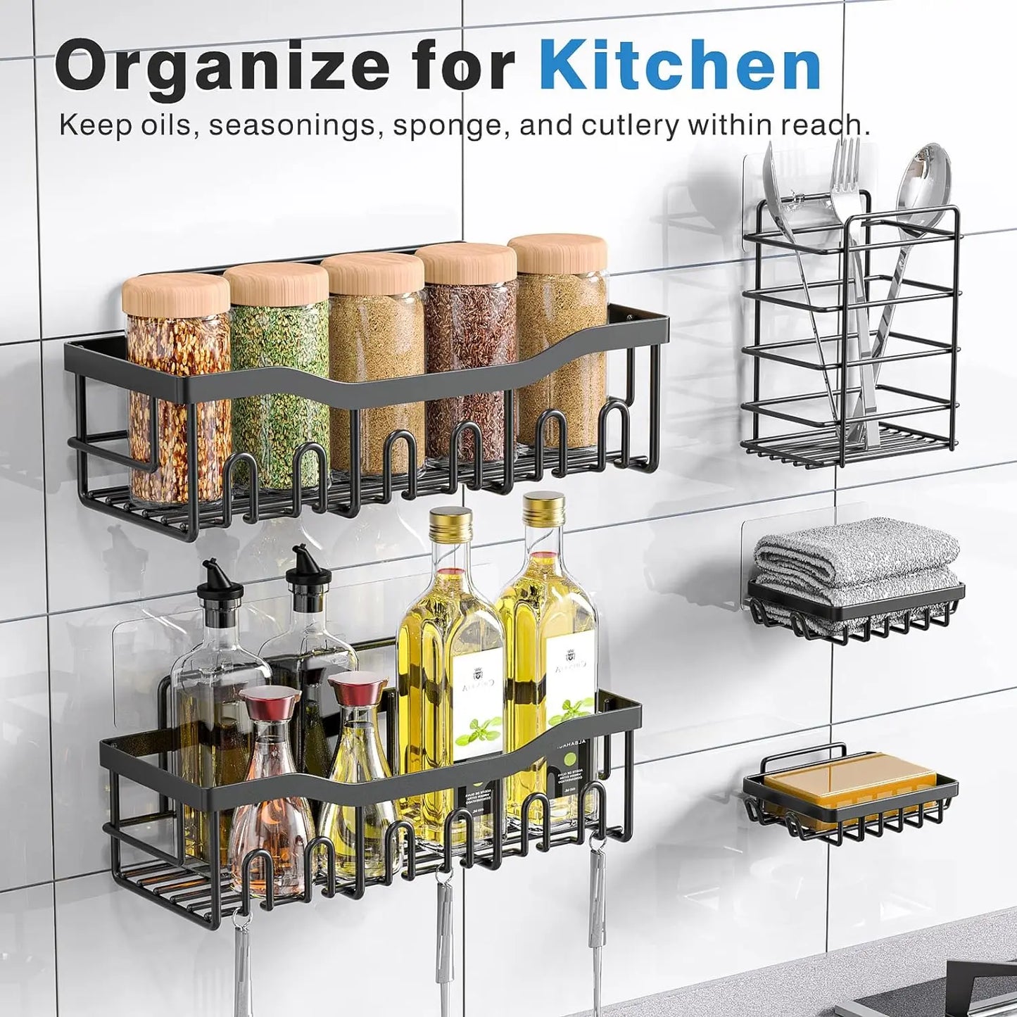 Adhesive Shower Caddy Organizers