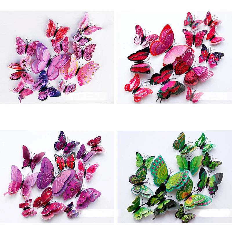 12 Pc set 3D Butterfly Wall Stickers