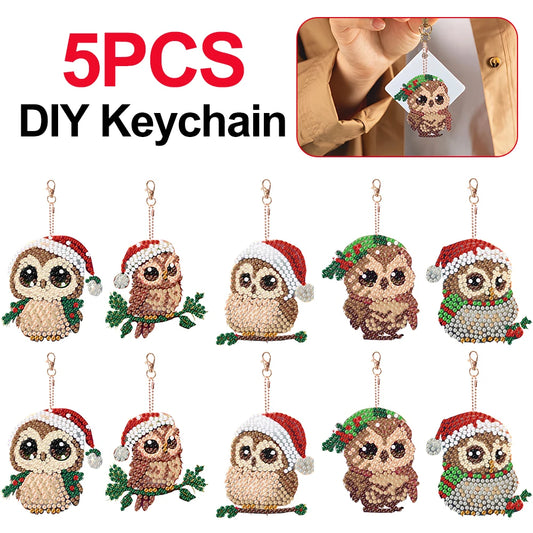 Double-Sided Diamond Keychain Set, 5 pc