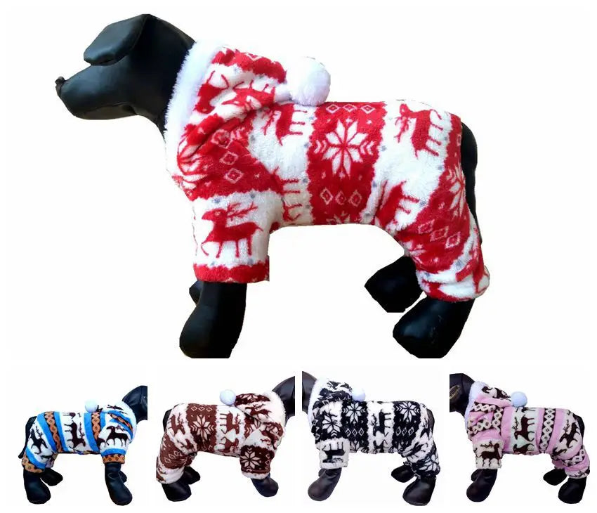 Winter Dog Jumpsuit Pet Pajamas