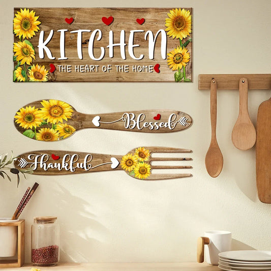 Sunflower English Kitchen Wall Sticker