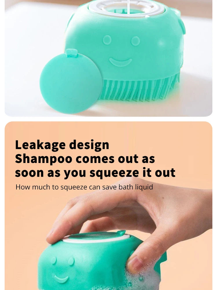 Pet Bathing Brush, add shampoo