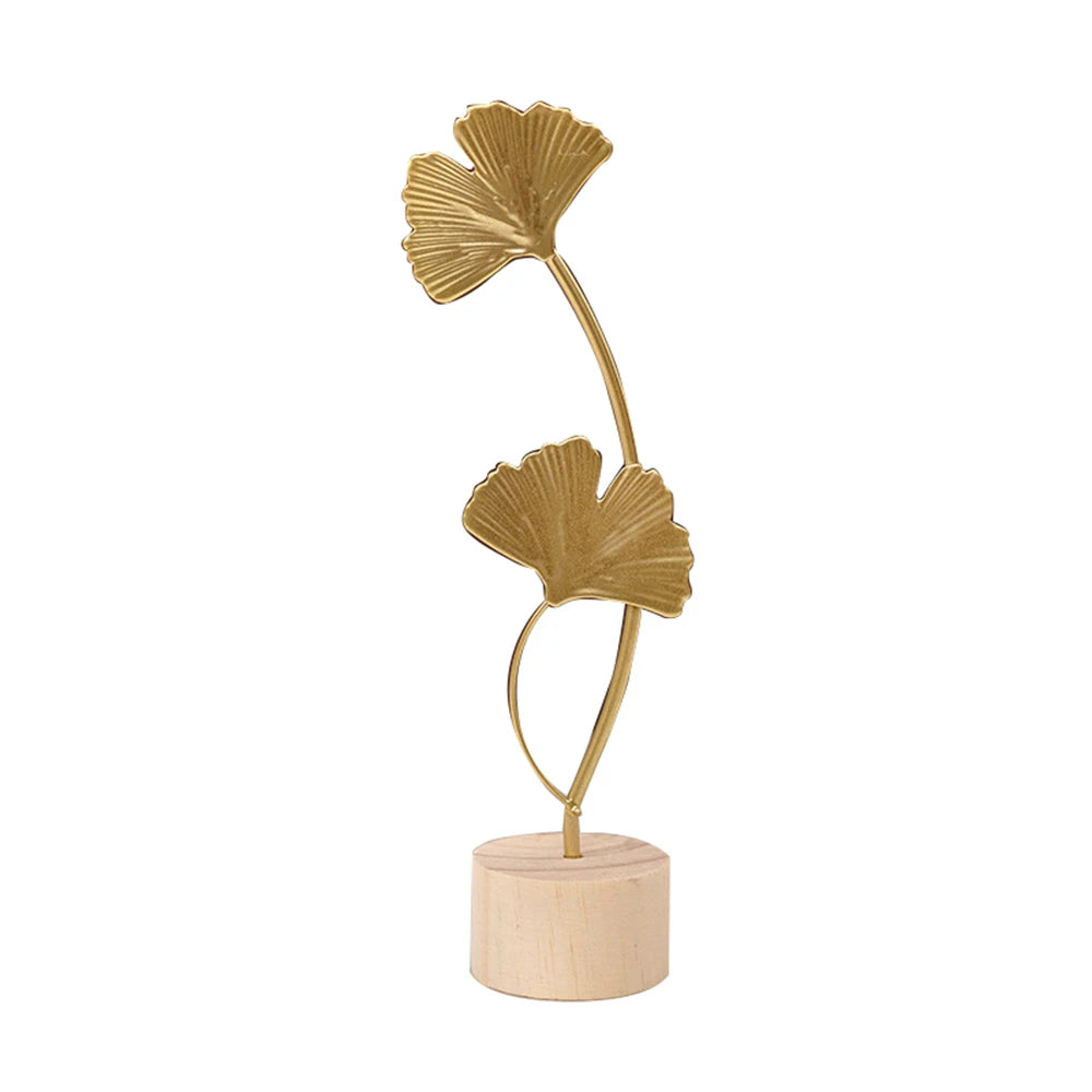 Nordic Gold Ginkgo Leaf Sculpture