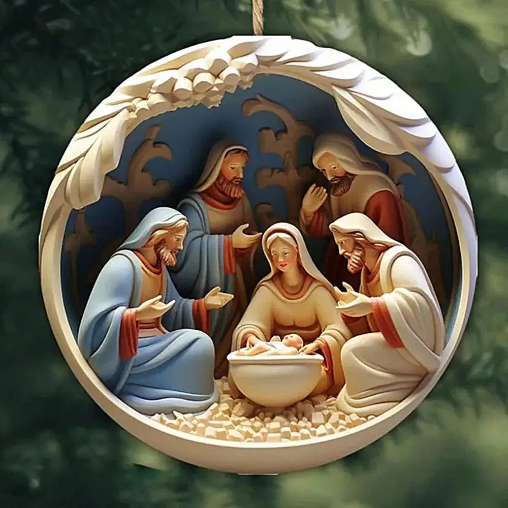 Nativity Christmas Tree Pendant 5 pcs