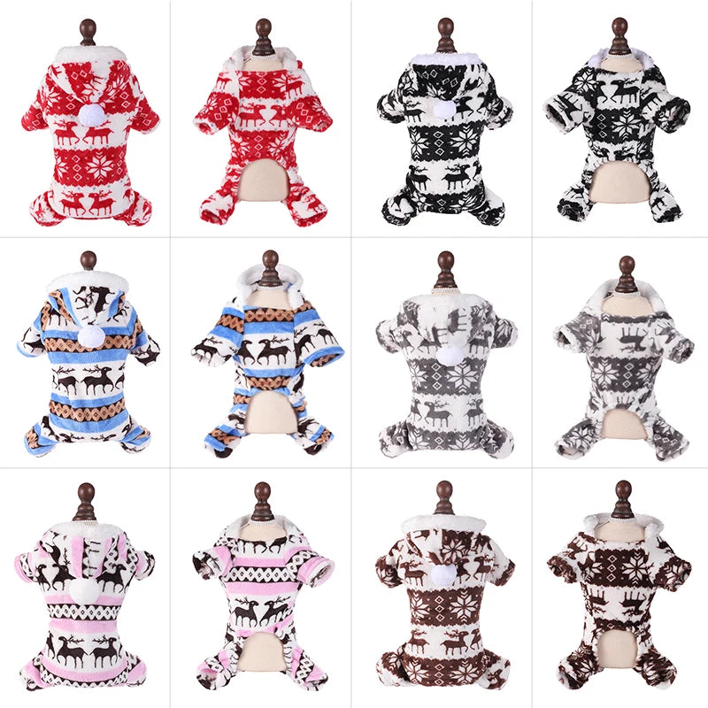 Winter Dog Jumpsuit Pet Pajamas