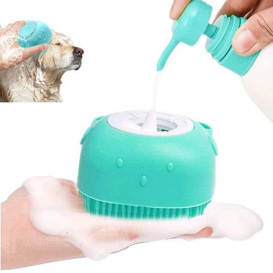 Pet Bathing Brush, add shampoo