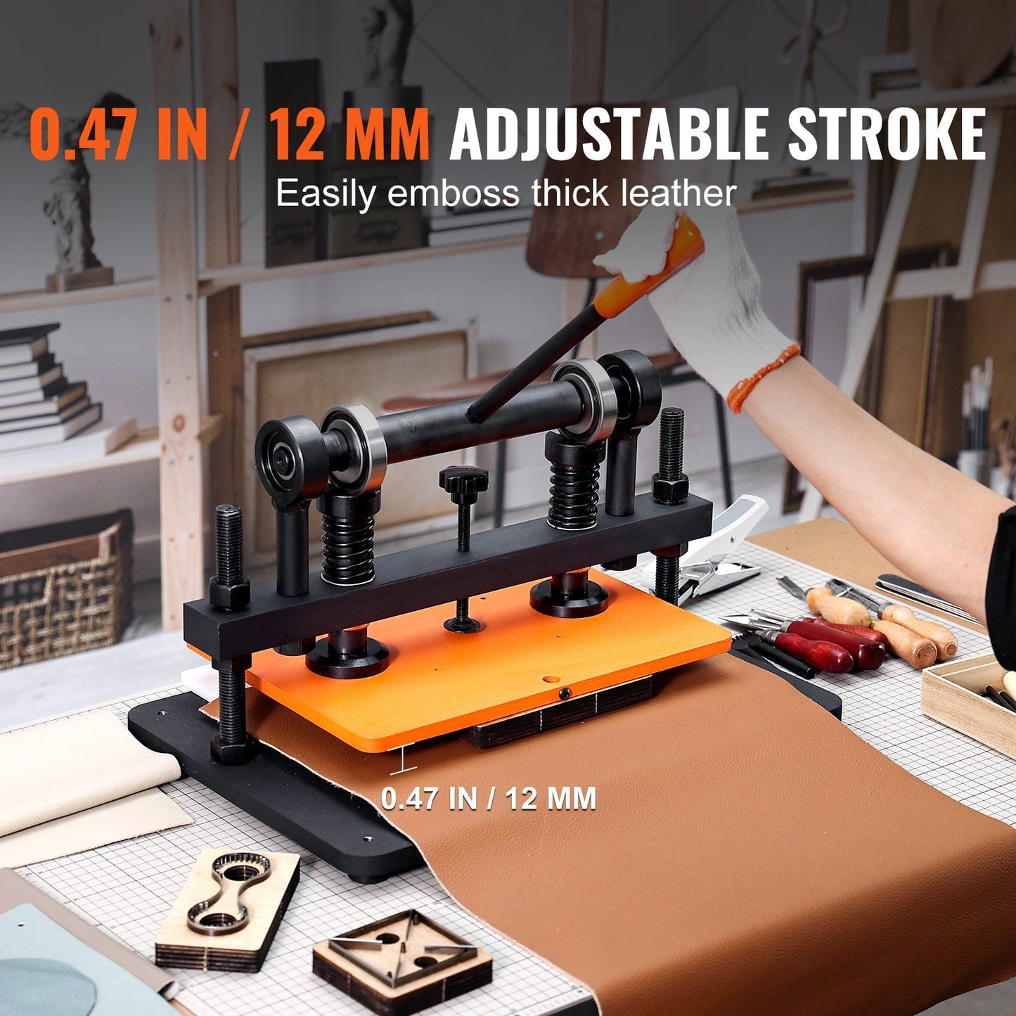 Leather Cutting Machine with 3306 lbs Load Capacity